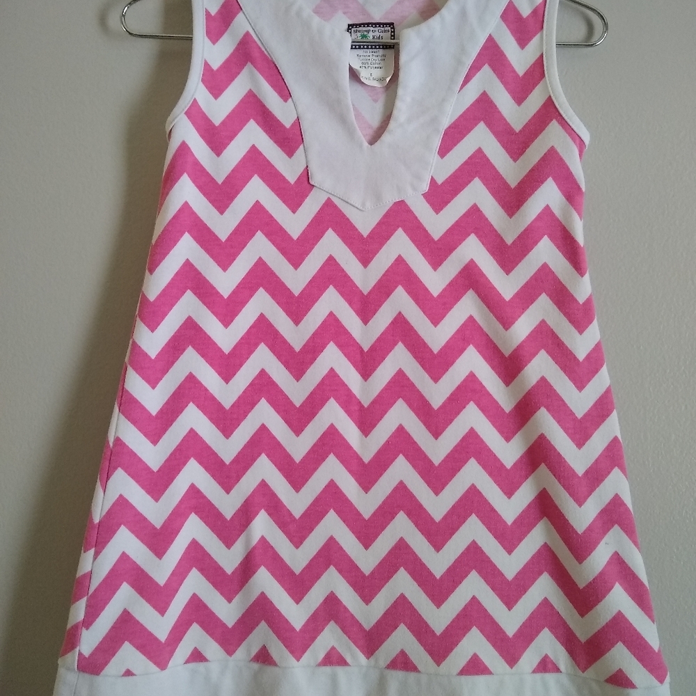 Shrimp & Grits Kids Herringbone Dress Girls Size 5